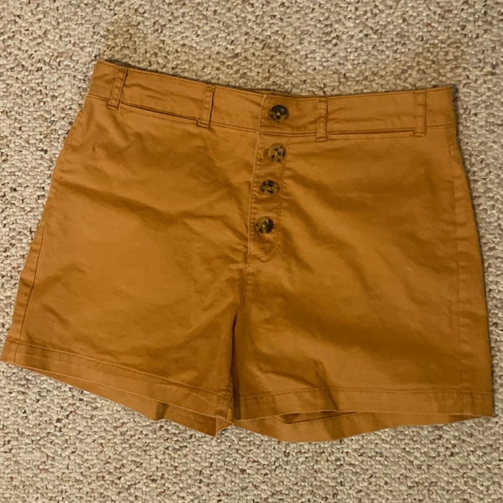 Old Navy twill high waist golden/mustard shorts